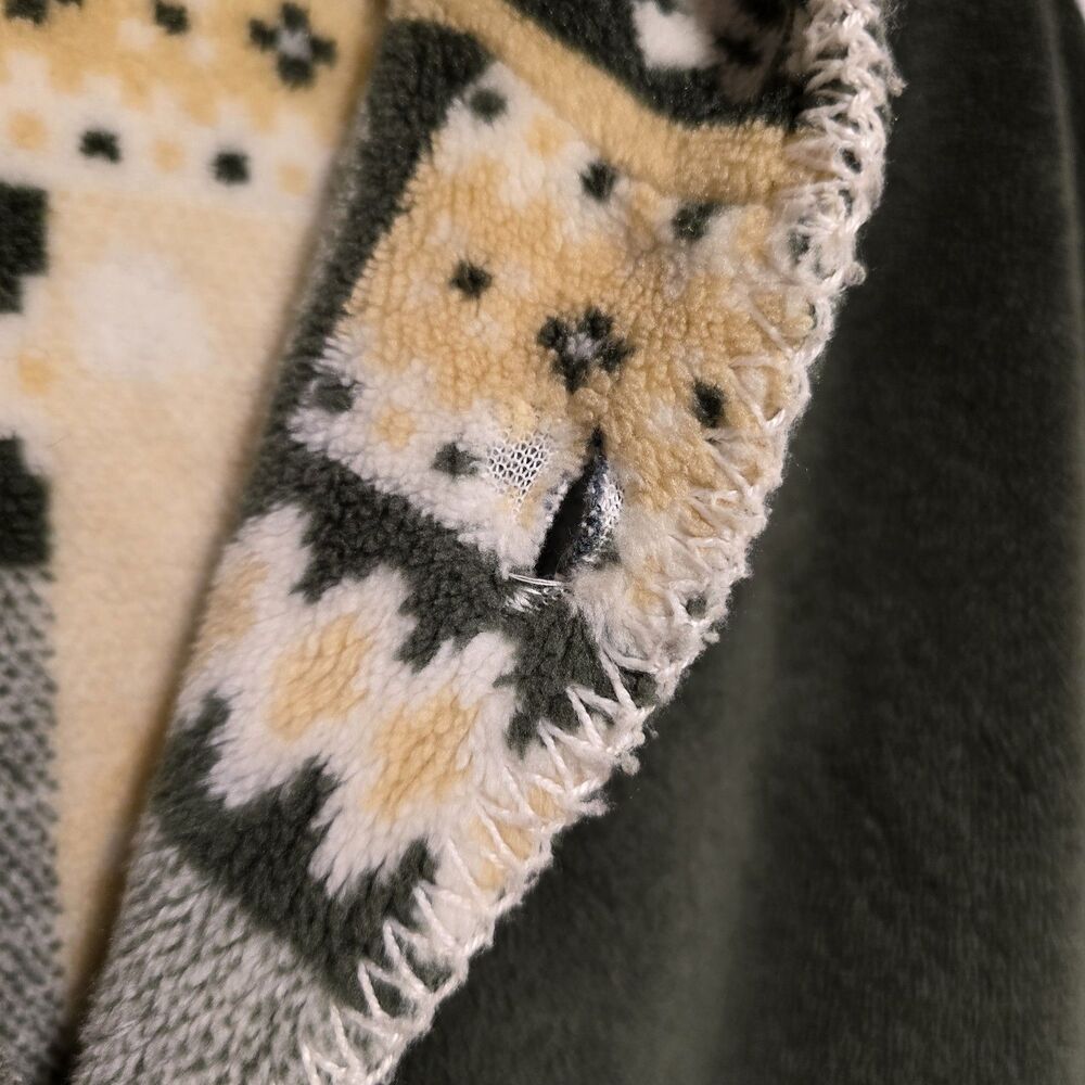 Vtg Quality Goods Canada Winter Nature Heavy Fleece Reversible Coat Jacket M/L - Picture 8 of 16